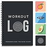 Workout Planner for Daily Fitness Tracking & Goals Setting - A5 Size, 6” x 8”, Charcoal Gray - Men & Women Personal Home & Gym Training Diary - Log Book Journal - by Workout Log Gym