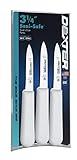 Dexter-Russell 3 pack of 3¼"Paring Knives, S104-3PCP, SANI-SAFE Series, Silver, White