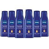 NIVEA Essentially Enriched Body Lotion for Dry Skin - Pack of 6, 2.5 fl. oz. Travel Size Toiletries