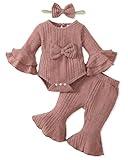 SUNNY PIGGY Baby Girl Clothes 3-6 Month Infant Outfit Newborn Winter Romper Cotton Pant Sets Spring Baby Girls’ Clothing Pink