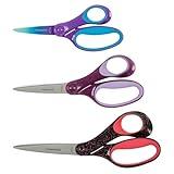 Fiskars Softgrip Scissors, Various Age Stages (3-Pack) for Ages 8+ to 15+, For School or Crafting, Back to School Supplies