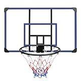 AOKUNG Wall-Mounted Basketball Hoop, 45 "x 29" shatterproof Back, Folding Hoop, Durable Hoop and All-Weather net for Indoor and Outdoor use