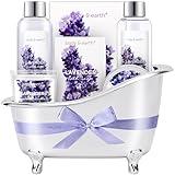 Gift Set for Women Body & Earth Gifts for Women Lavender Gift Baskets For Women Bath Sets with Bubble Bath Body Lotion Scented Candle Birthday Gifts for Women Spa Gifts for Women