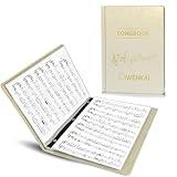 Ciwenkai Sheet Music Folder 170-Page - Leather Choral Music Holder, Fits Letter Size 8.5 x 11 Inch, White - Ideal for Musicians, Choir Singers, Stage Performances