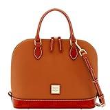 Dooney & Bourke Handbag, Pebble Grain Zip Zip Satchel - Caramel