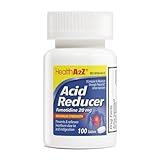 HealthA2Z® Acid Reducer | Famotidine 20mg | Maximum Strength | Relief from Heart Burn Due to Acid Indigestion (100 Tablets (Pack of 1))