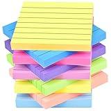 9 Pack Lined Sticky Notes 3”x3” Bright Colors Self-Stick Note Pads with Line, 9 Colors Bulk Sticky Memo Pad for School, Office, Meeting