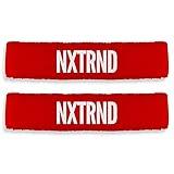 Nxtrnd Bicep Bands for Football, Slim Arm Sweat Bands, Sold as a Pair (Red) One Size Fits Most