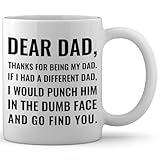 KISSHAKE Fathers Day Dad Gifts from Son Daughter, Men Gifts Birthday Gifts for Dad, Father's Day Gifts for Dad, Cool Gifts for Dads, Step Dad Fathers Day New Dad Gifts, Funny Coffee Mug Tea Cup, 11oz