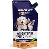 Miracle Vet High-Calorie Weight Gainer for Dogs & Cats - Multivitamin Nutritional Supplement Gel, Omega Fish Oil, Calcium - Puppy, Senior, Prenatal Cat & Dog Vitamins, Supplements for Weight Gain