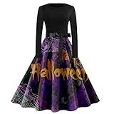 Lightning Deals of Today Prime Try Before You Buy Womens Dresses Trajes De Vestir para Mujer Elegantes, Womens Dresses Fall, Spring for Women 2024 Trendy Halloween Dress (S, Purple)