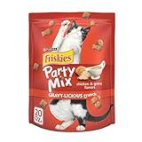 Purina Friskies Cat Treats, Party Mix Gravy-licious Crunch Chicken and Gravy Flavors - 20 oz. Pouch