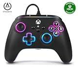 PowerA Advantage Wired Controller for Xbox Series X|S with Lumectra - Black, gamepad, wired video game controller, gaming controller, works with Xbox One and Windows 10/11, Officially Licensed for Xbox