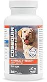 Nutramax Laboratories Cosequin Maximum Strength Joint Health Supplement for Dogs - With Glucosamine, Chondroitin, and MSM, 60 Chewable Tablets