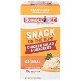 Bumble Bee Snack on the Run Chicken Salad with Crackers Kit, 3.5 oz - Ready to Eat, Spoon Included - Shelf Stable & Convenient Protein Snack