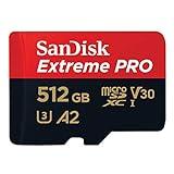 SanDisk Extreme PRO microSDXC UHS-I Memory Card 512 GB + Adapter & RescuePRO Deluxe (for Smartphones, Action Cameras or Drones, A2, Class 10, V30, U3, 200 MB/s Transfer)