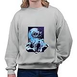 Unique Gift Idea Black Hole Design Digital Artwork Exciting Sci Fi Present for Kids and Teens White Muticolor Unisex Sweatshirt