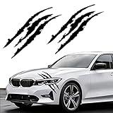 2PCS Claw Mark Decals for Cars,Headlight Car Sticker,Stripes Scratch Decal Vinyl for Sports Cars SUV Pickup Truck Window Motorcycles ect (Black)