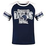 Mens City Football Fans Vintage Classical Sporty Tee Shirts - White & Navy Size: Large