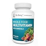 Dr. Berg Whole Food Multivitamin with Minerals - Daily Multivitamin for Men and Women - Includes Premium Whole Food Fruits and Vegetable Blend with Folate, Alpha-lipoic Acid and More - 60 Capsules