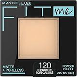 Maybelline Fit Me Matte + Poreless Pressed Face Powder Makeup & Setting Powder, Classic Ivory, 1 Count