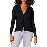 Amazon Essentials Women's Lightweight V-Neck Cardigan Sweater (Available in Plus Size), Black, X-Large