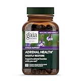 Gaia Herbs Adrenal Health Nightly Restore - Herbal Supplement with Ashwagandha, Magnolia Bark, Cordyceps, Lemon Balm, and More - 120 Vegan Liquid Phyto-Capsules (60 Servings)