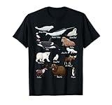 Arctic Wildlife Tundra Ecosystem Animal Names For Education T-Shirt