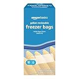 Amazon Basics Freezer Gallon Bags, Stand & Fill Base, 90 Count