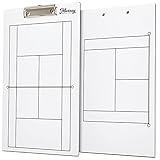 Murray Sporting Goods Dry Erase Coaches Clipboard | Double-Sided Dry Erase White Board (Tennis)