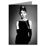 8 - Audrey Hepburn Assorted Greeting Cards From Her Movies Breakfast at Tiffany's, Roman Holiday,etc. Wearing A LBD in a Boxed Set