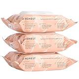 Honest Beauty Makeup Remover Facial Wipes | EWG Verified, Plant-Based, Hypoallergenic | 30 Count 3 Pack