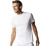 Hanes Men's Tagless ComfortSoft Crewneck T-Shirt (Pack Of 5) (White, Large)