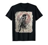 Odin Ravens Huginn & Muninn Vegvisir Vikings Myth Norse T-Shirt