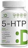 DEAL SUPPLEMENT 5-HTP 200mg Per Serving, 240 Capsules, 98% African Derived Griffonia Seed Extract | 4 in 1 Formula | Plus Active L Theanine, L Tryptophan, & GABA | Relaxation Support