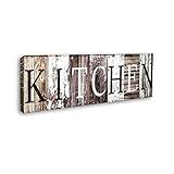 Kitchen Wall Decor Kitchen Home Sign - Laundry Room Sign, Family Sign, Living Room Wood Framed Art Canvas Decorative Signs, Large Wooden Rustic Decorations, Kitchen Farmhouse Love Quotes Decoration