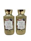 Bath and Body Works Dahlia Super Smooth Body Lotion Sets Gift For Women 8 Oz -2 Pack (Dahlia)