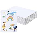 EOOUT 6 Pack White Hardcover Blank Book 6x8 Inch, 40 Pages Hardcover Blank Book for Kid to Write Stories Draw Sketch, Unlined Thick Perforated Pages