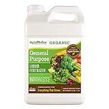 AgroThrive All Purpose Organic Liquid Fertilizer - 3-3-2 NPK (ATGP1320) (2.5 Gal) for Lawns, Vegetables, Greenhouses, Herbs and Everything Else that Grows