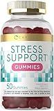 Carlyle Stress Support Gummies | 50 Count | with GABA and L-Theanine | Strawberry Lemon Flavor | Non-GMO, Gluten Free Supplement