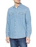 Amazon Essentials Men's Regular-Fit Long-Sleeve Denim Shirt, Light Blue, X-Large