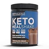 Keto Science Ketogenic Meal Shake Chocolate Dietary Supplement, Rich in MCTs and Protein, Keto and Paleo Friendly, Weight Loss, (14 servings), 20.49 Oz Packaging May Vary