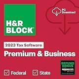 H&R Block Tax Software Premium & Business 2023 with Refund Bonus Offer (Amazon Exclusive) (PC Download)