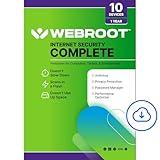 Webroot Internet Security Complete | Antivirus Software 2024 | 10 Device | 1 Year Download for PC/Mac/Chromebook/Android/IOS + Password Manager, Performance Optimizer & Cloud Backup