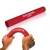 THERABAND FlexBar, Tennis Elbow Therapy Bar, Relieve Tendonitis Pain & Improve Grip Strength, Resistance Bar for Golfers Elbow & Tendinitis, Red, Light, Beginner