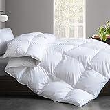 Cosybay Feather Comforter Filled with Feather & Down Fiber King Size- All Season White King Size Duvet Insert- Luxurious Hotel Bedding Comforters with Cotton Cover - King 106 x 90 Inch