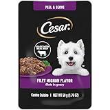 Cesar Filets in Gravy Wet Dog Food Filet Mignon Flavor, 1.76 oz. Mini-Pouch, 20 Pack