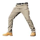 Generic Deals of The Day Clearance Prime, Marketplace, Men Cargo Pants, Tactical Pants, Baggy Outdoor Waterproof Hiking Work Pants Stretch Multi Pockets Lightweight Classic, Medium, A-khaki