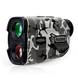 Hawkray Hunting Rangefinder with Rechargeable Battery, 1200Y Camo Laser Range Finder 6X Magnification, Distance/Angle/Speed/Scan Multi-Functional Waterproof Rangefinder with Case