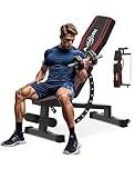 Adjustable Weight Bench,Workout Bench for Home Gym, 1200 LB Stable Incline Decline Bench for Full Body Workout